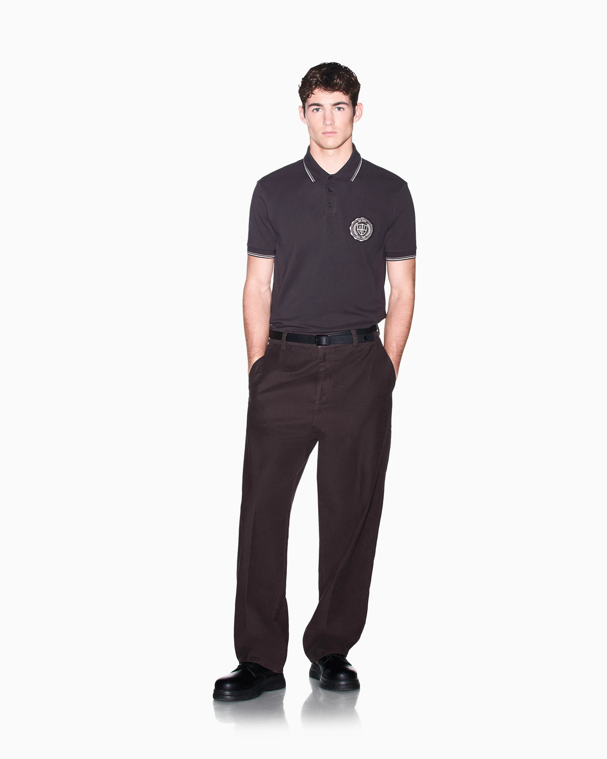 Slim-fit polo shirt in cotton pique