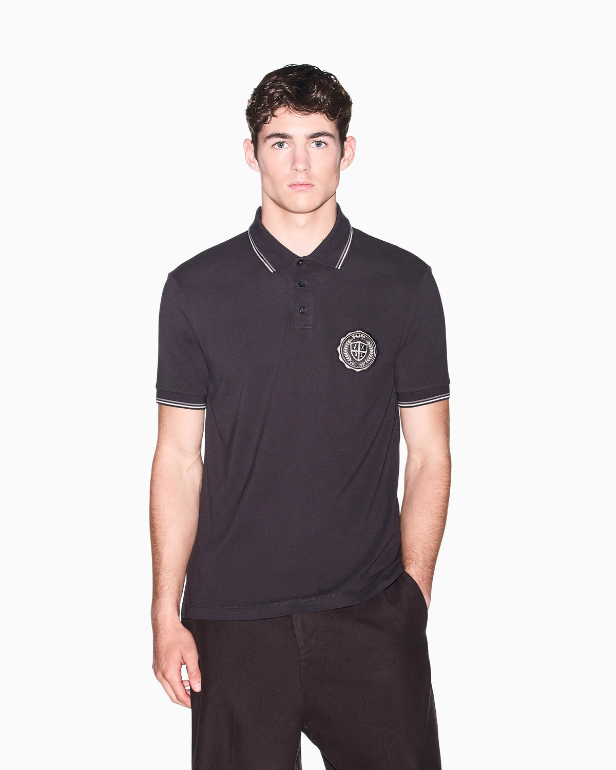 Slim-fit polo shirt in cotton pique