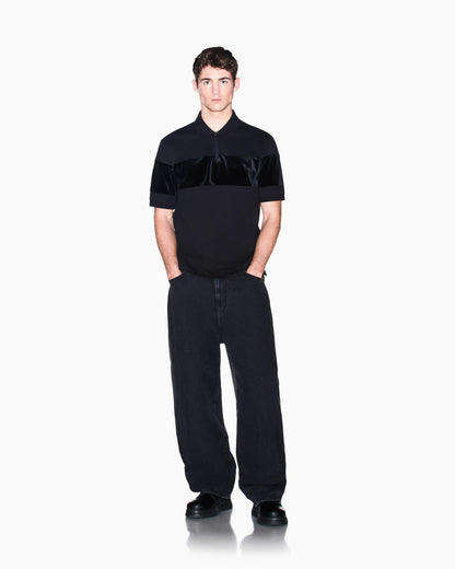 regular fit polo shirt in mercerized cotton jersey