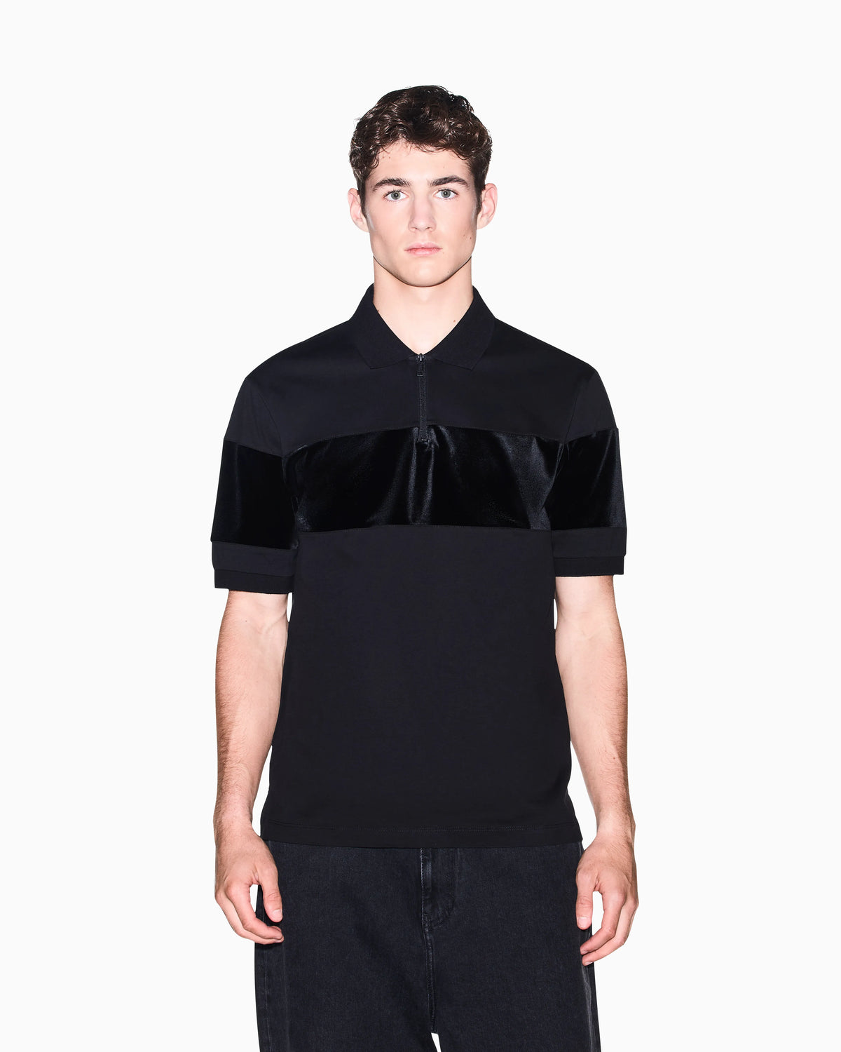 regular fit polo shirt in mercerized cotton jersey