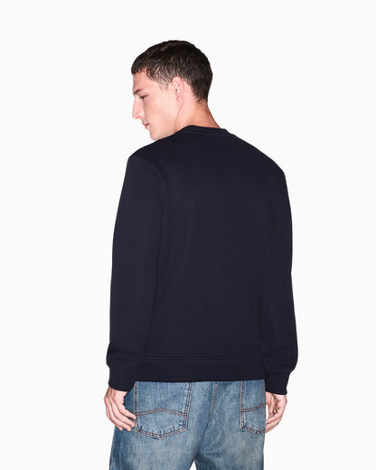 sweatshirt in bonded stretch cotton piquet