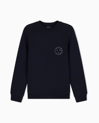 sweatshirt in bonded stretch cotton piquet