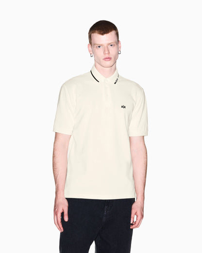 regular fit polo shirt in cotton piqué with rib details