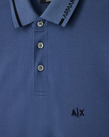 regular fit polo shirt in cotton piqué with rib details