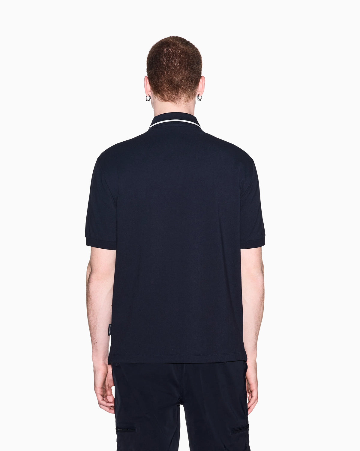 regular fit polo shirt in cotton piqué with rib details