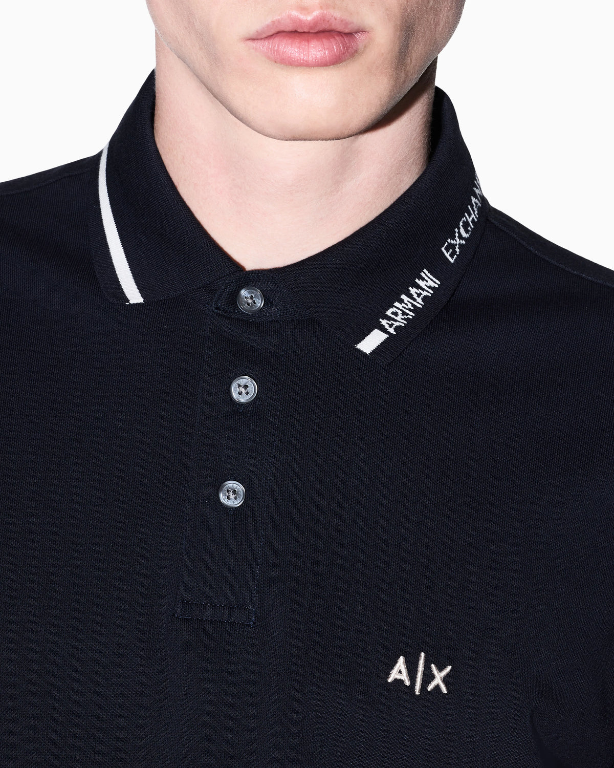 regular fit polo shirt in cotton piqué with rib details