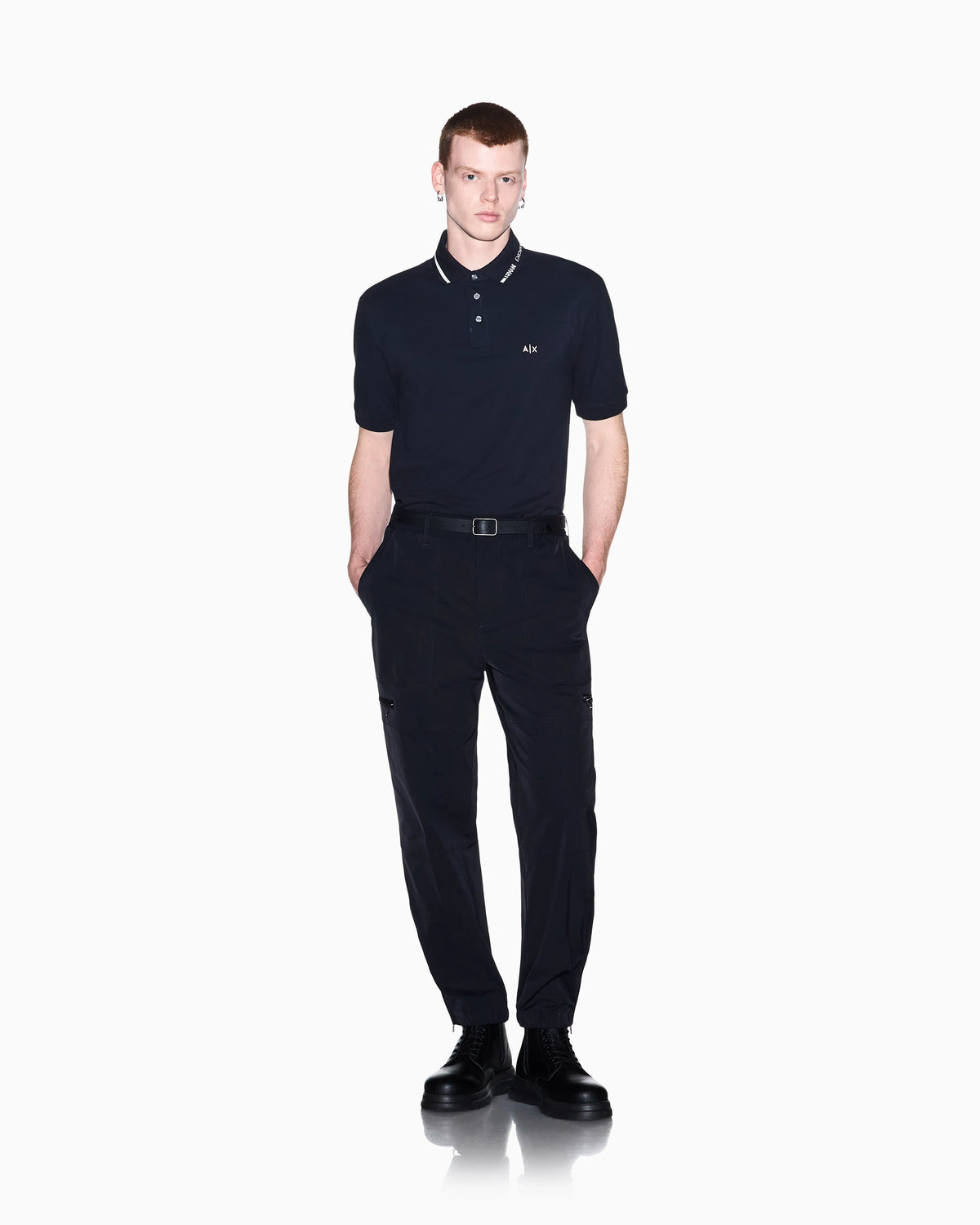 regular fit polo shirt in cotton piqué with rib details
