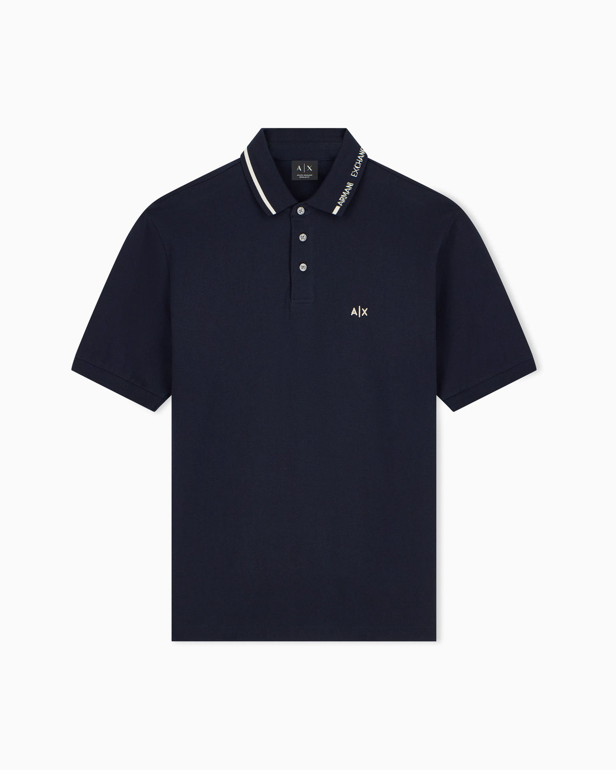 regular fit polo shirt in cotton piqué with rib details