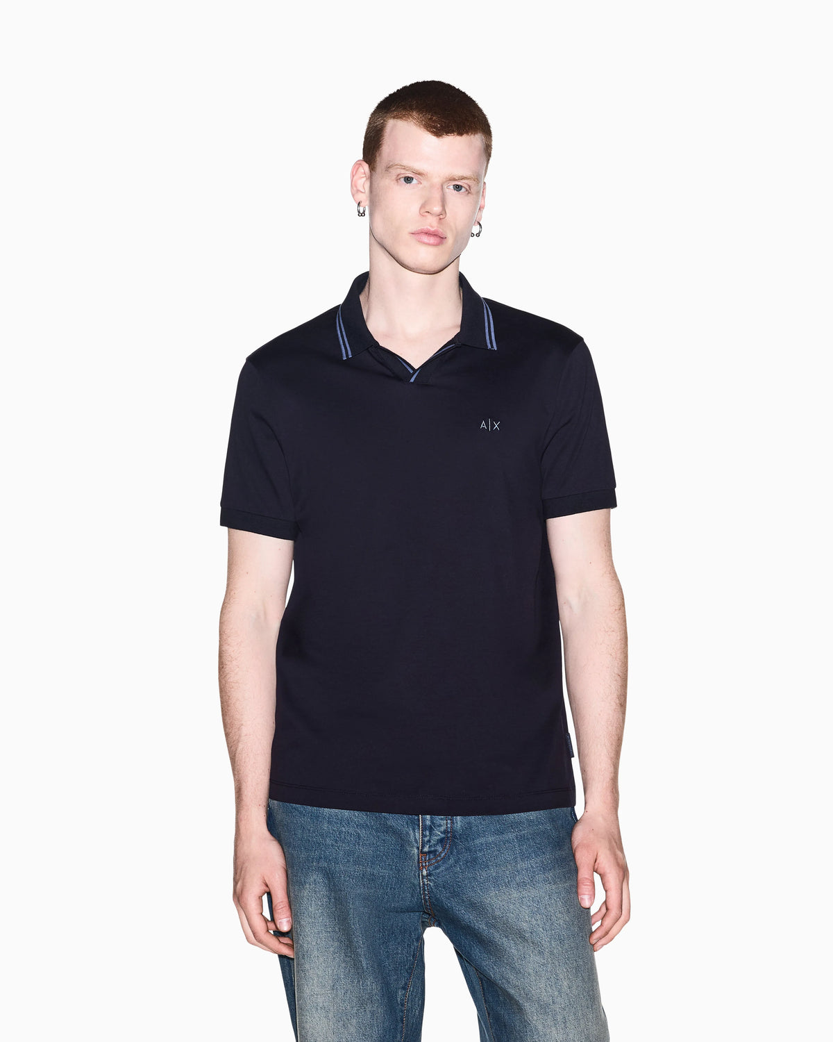 regular fit polo shirt mercerized cotton jersey