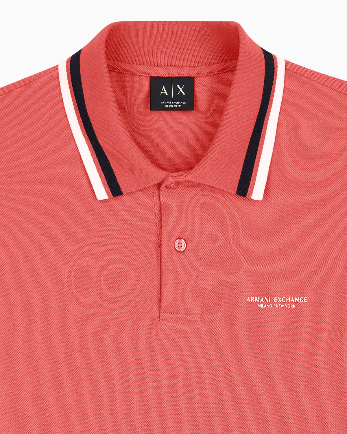 regular fit polo shirt in cotton piquet with rib details
