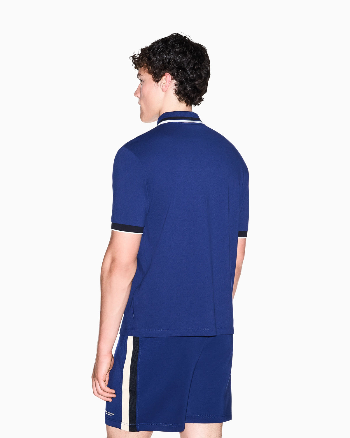 regular fit polo shirt in cotton piquet with rib details