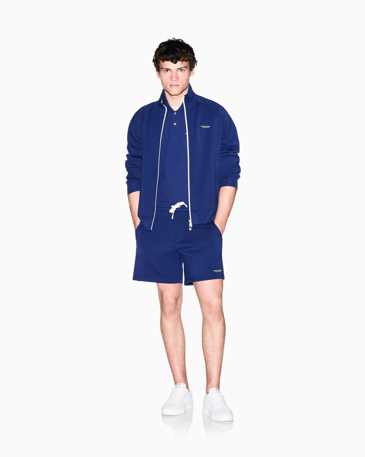 regular fit polo shirt in cotton piquet with rib details