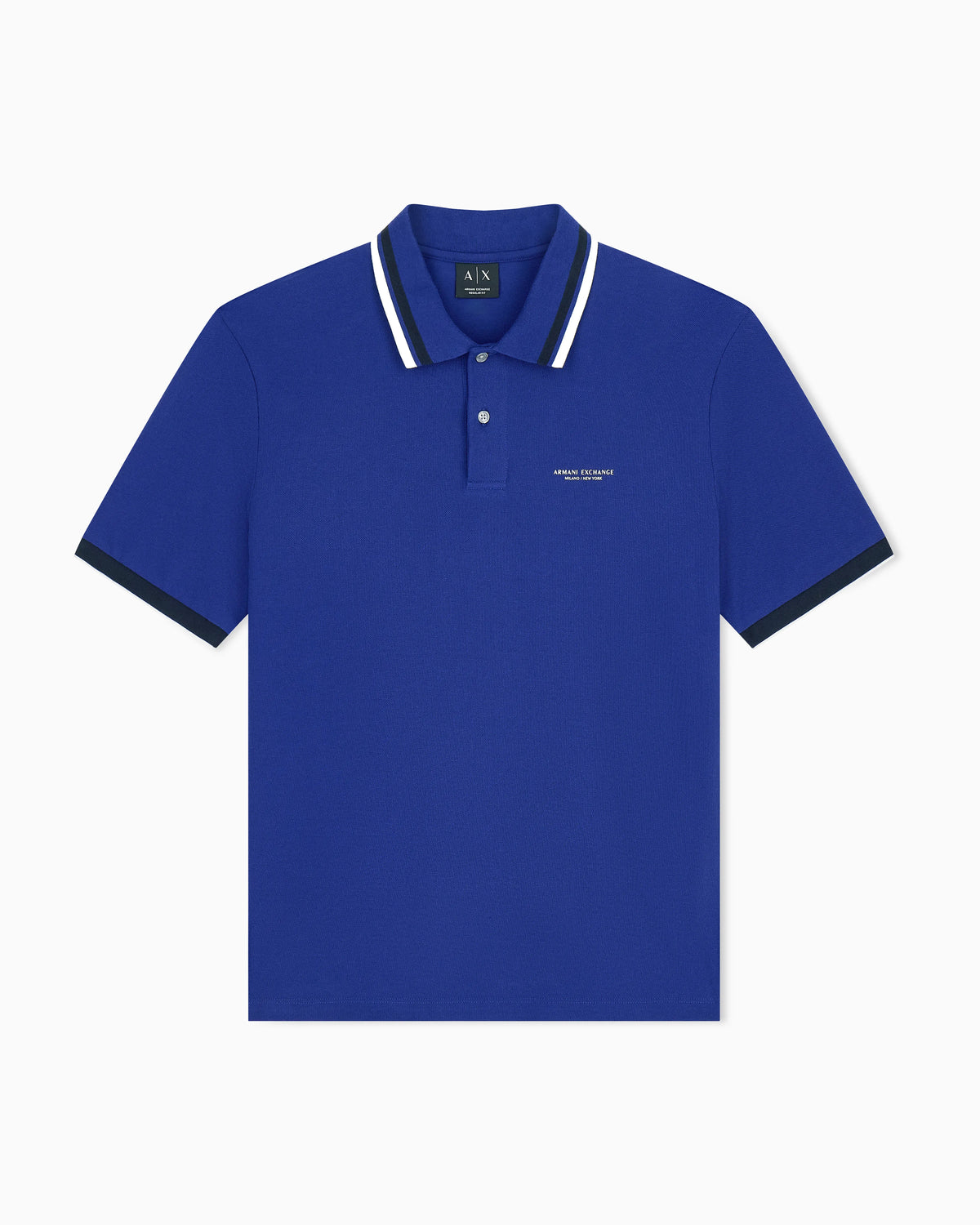 regular fit polo shirt in cotton piquet with rib details