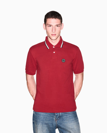 regular fit polo shirt in cotton piquet with rib details