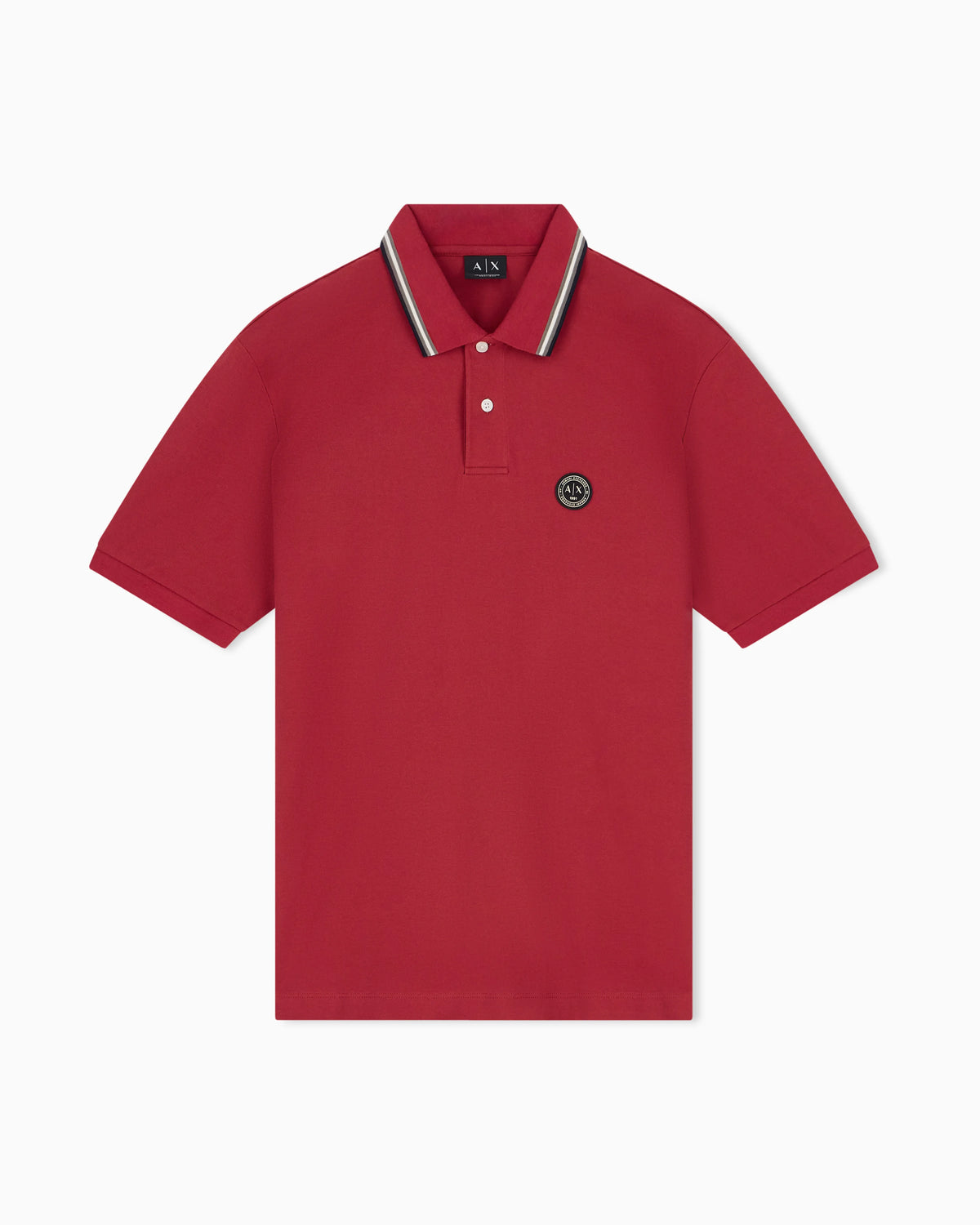 regular fit polo shirt in cotton piquet with rib details