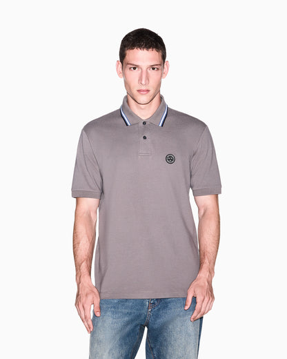 regular fit polo shirt in cotton piquet with rib details