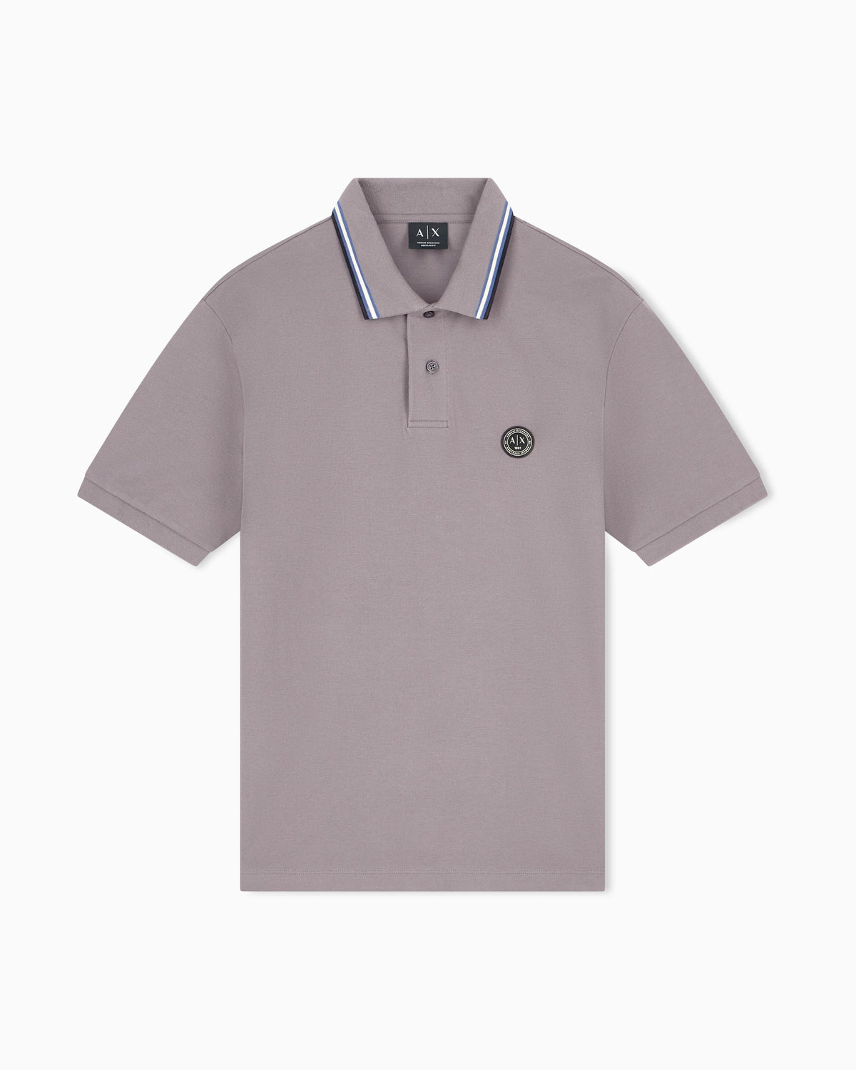 regular fit polo shirt in cotton piquet with rib details