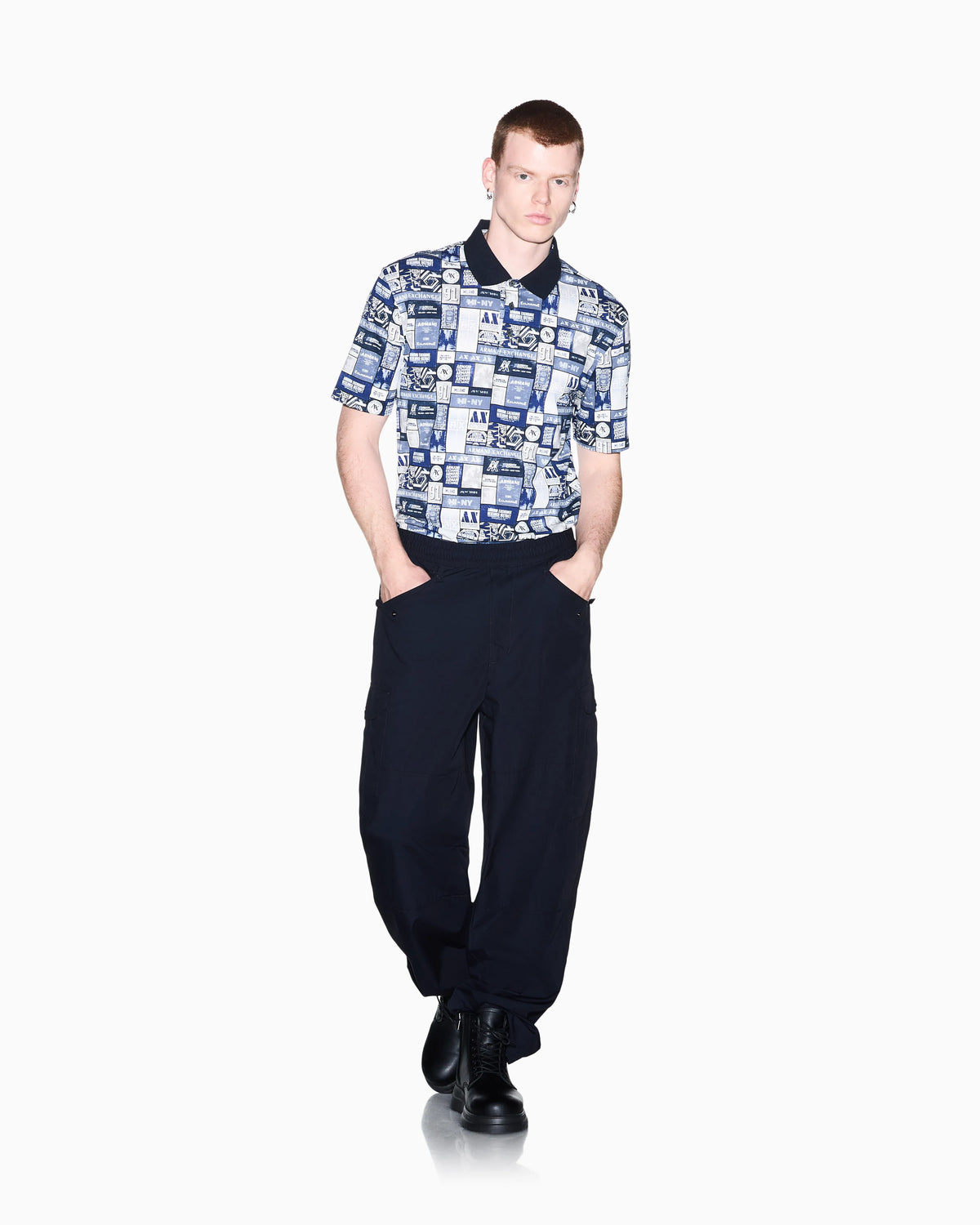 regular fit polo shirt in cotton jersey