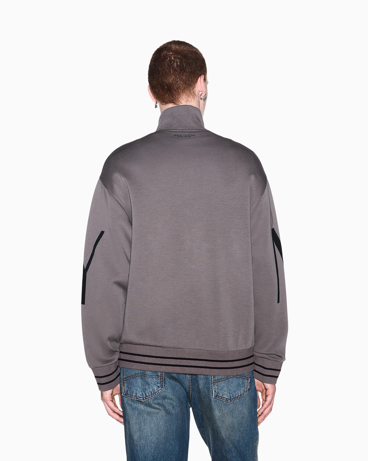 sweatshirt in bonded stretch cotton