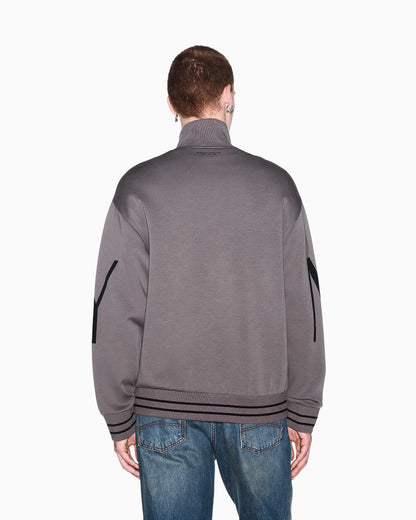 sweatshirt in bonded stretch cotton