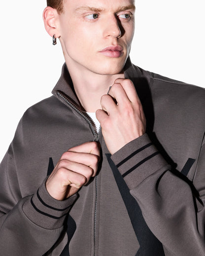 sweatshirt in bonded stretch cotton
