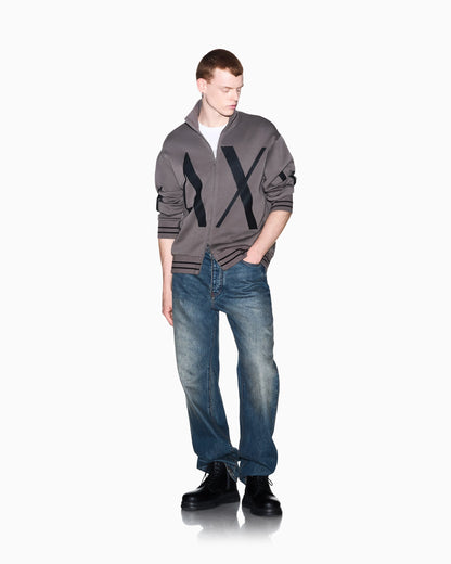 sweatshirt in bonded stretch cotton