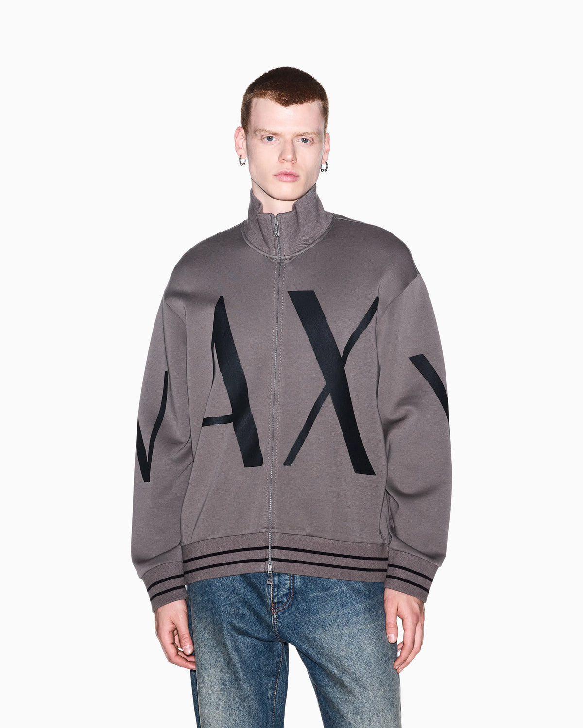 sweatshirt in bonded stretch cotton