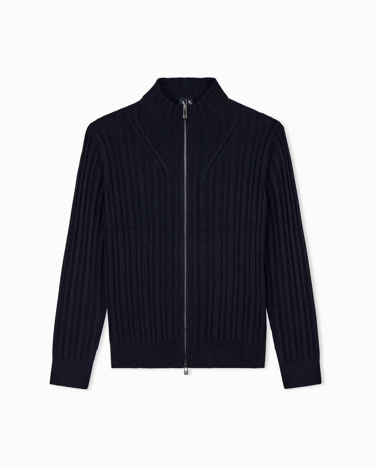 regular fit cardigan in wool and cotton mix
