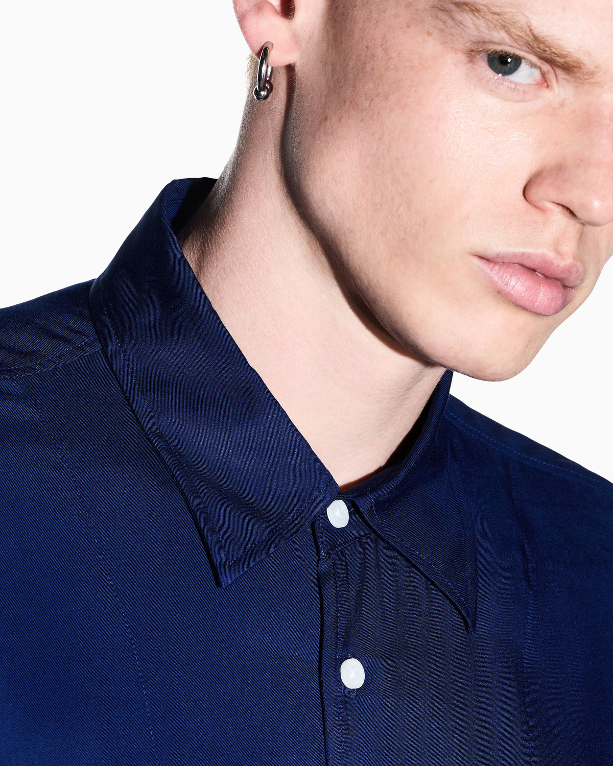 oversized shirt in eco-viscose twill
