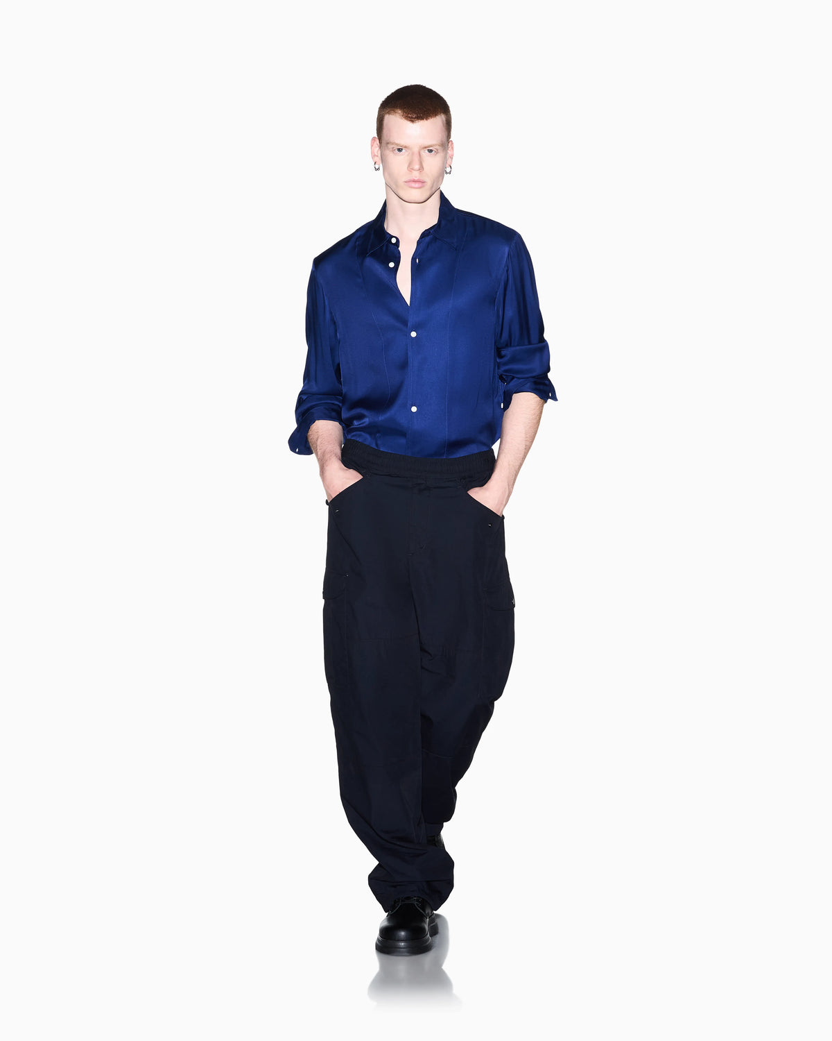 oversized shirt in eco-viscose twill