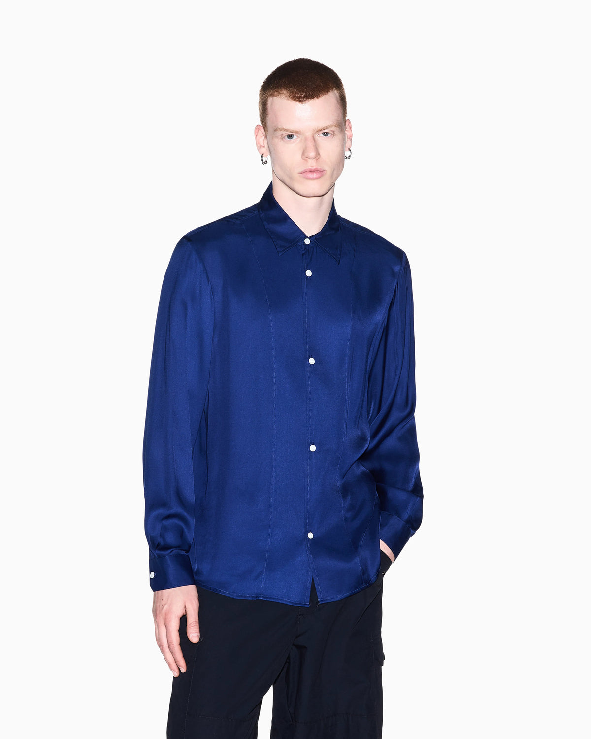 oversized shirt in eco-viscose twill