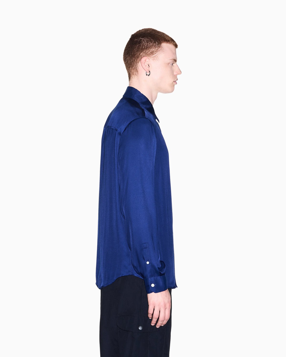 oversized shirt in eco-viscose twill