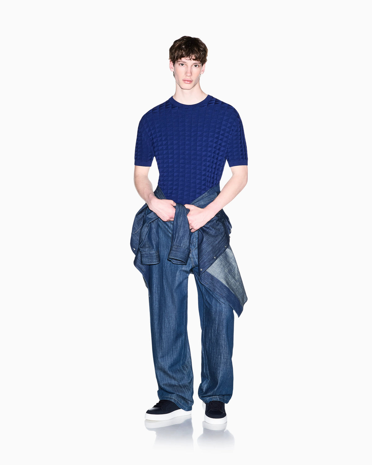 regular fit pullover in viscose blend