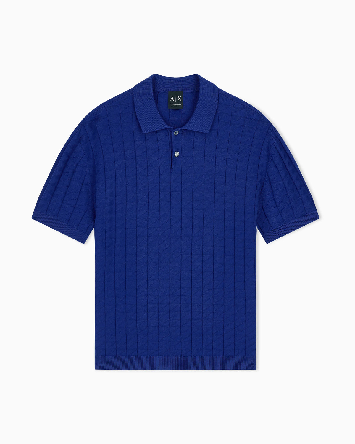 regular fit knit polo in viscose mix