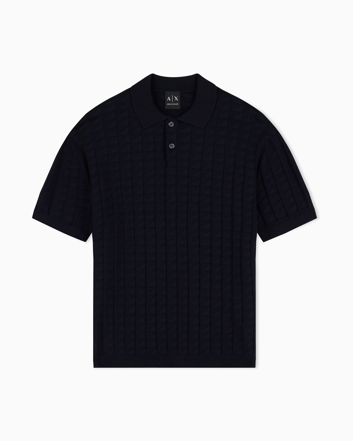 regular fit knit polo in viscose mix