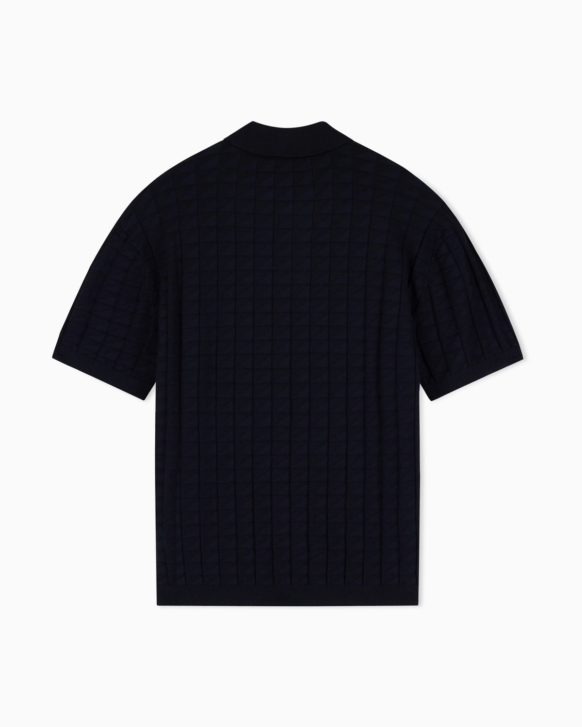 regular fit knit polo in viscose mix