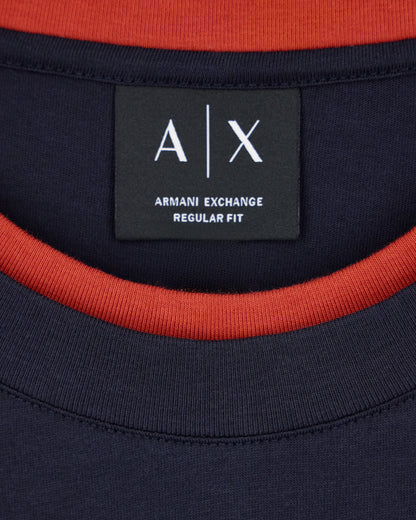Regular fit crew neck t-shirt in cotton jersey with a logo