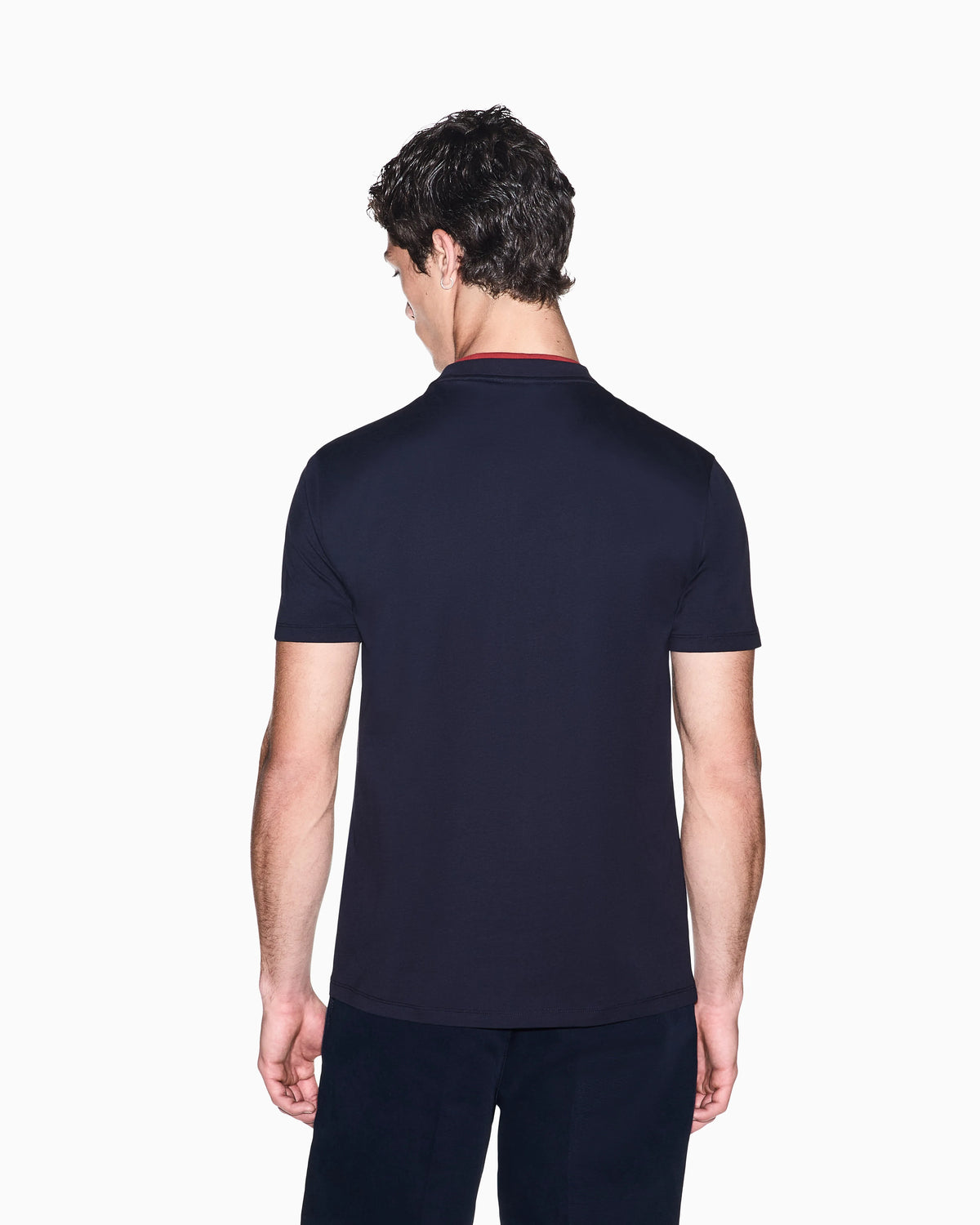 Regular fit crew neck t-shirt in cotton jersey with a logo