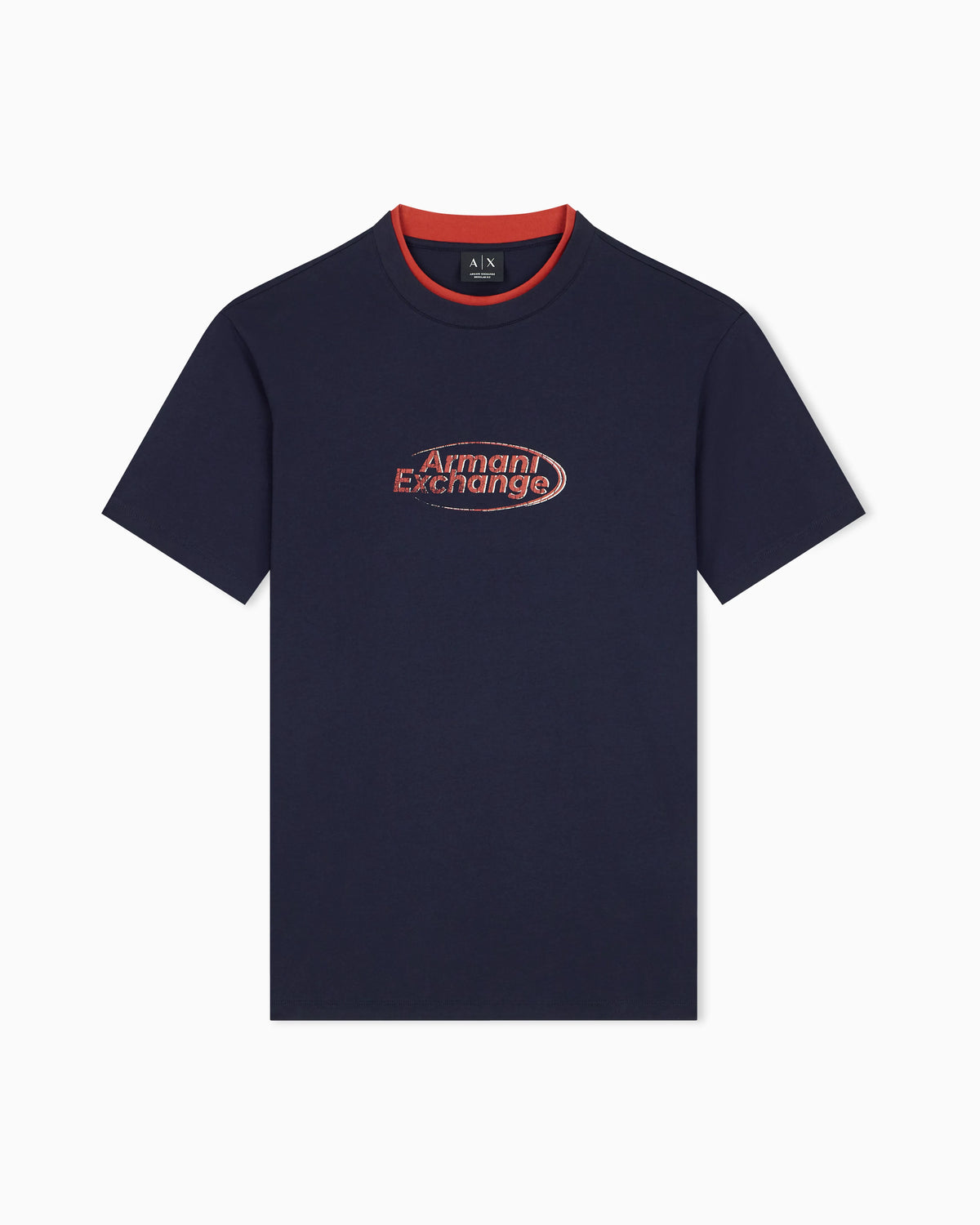Regular fit crew neck t-shirt in cotton jersey with a logo