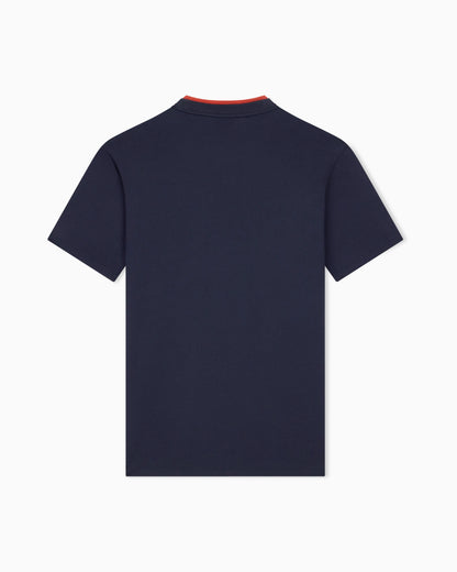Regular fit crew neck t-shirt in cotton jersey with a logo