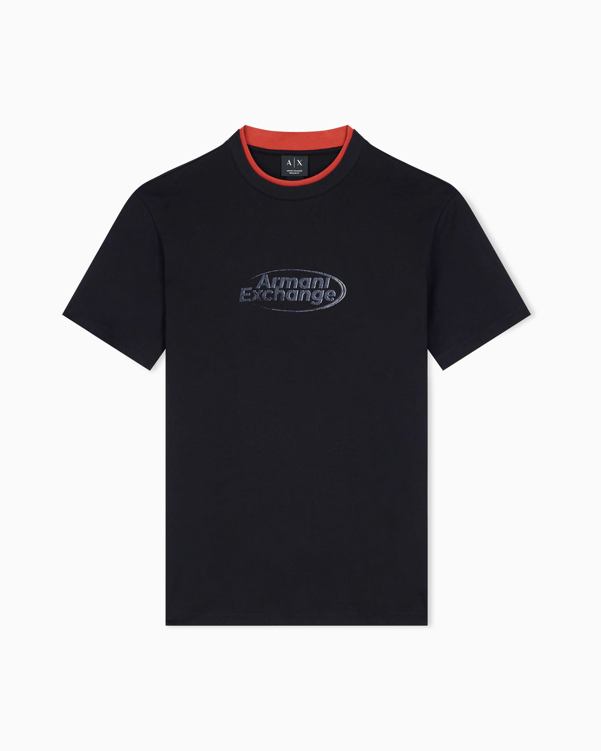 Regular fit crew neck t-shirt in cotton jersey with a logo