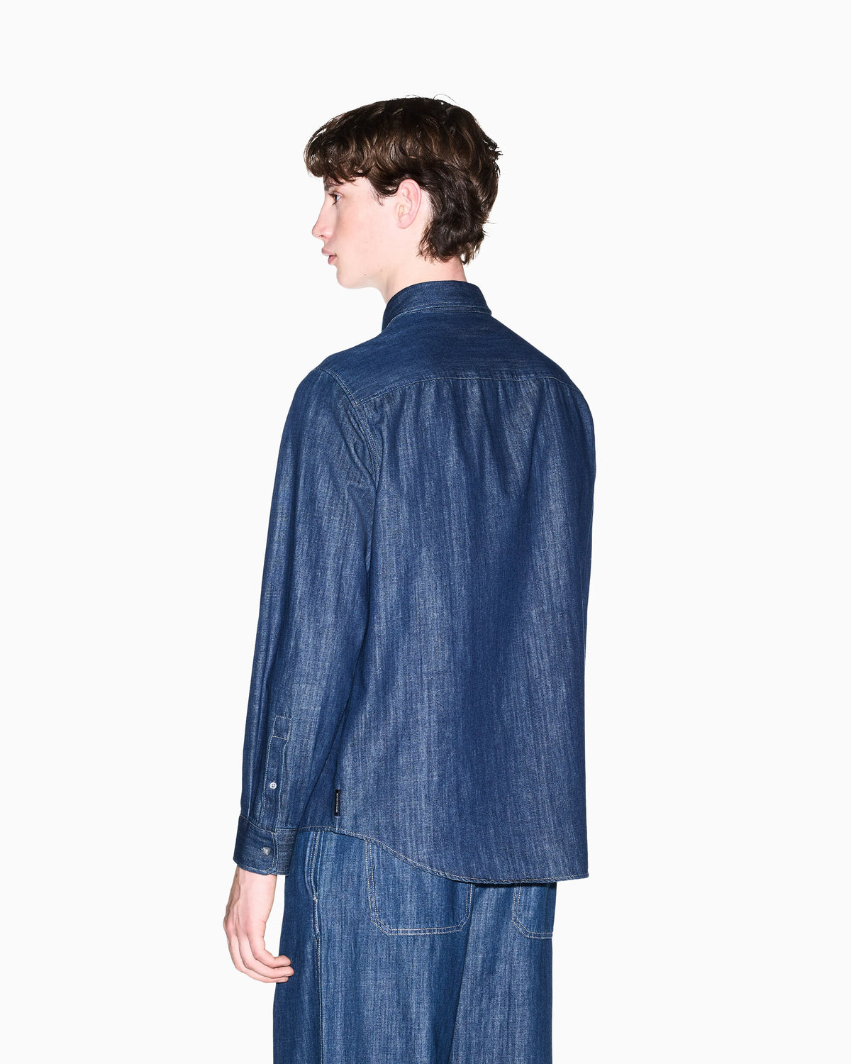 regular fit shirt in cotton denim