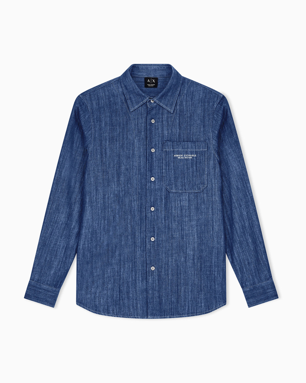regular fit shirt in cotton denim