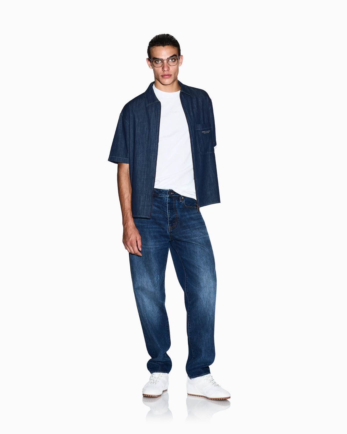 oversized shirt denim washed cotton