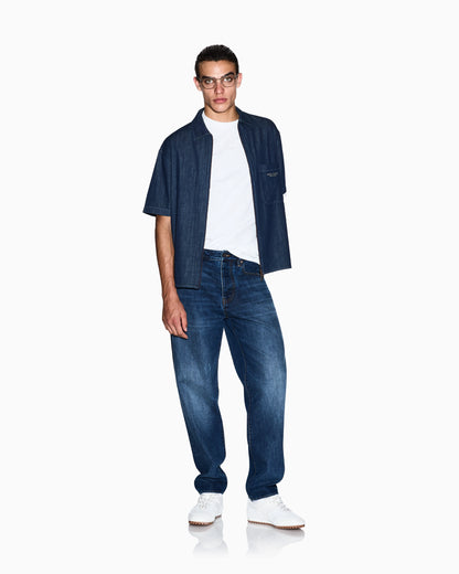 oversized shirt denim washed cotton