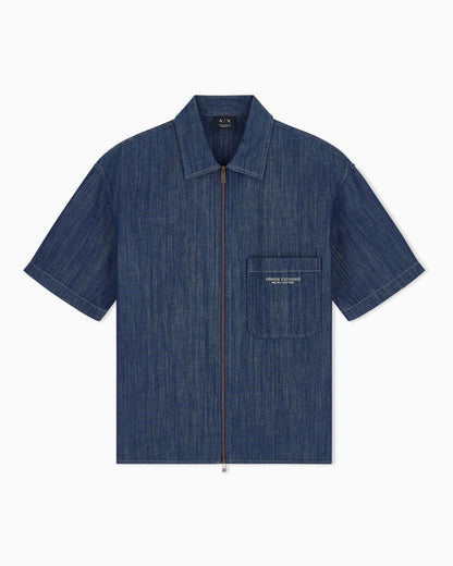 oversized shirt denim washed cotton