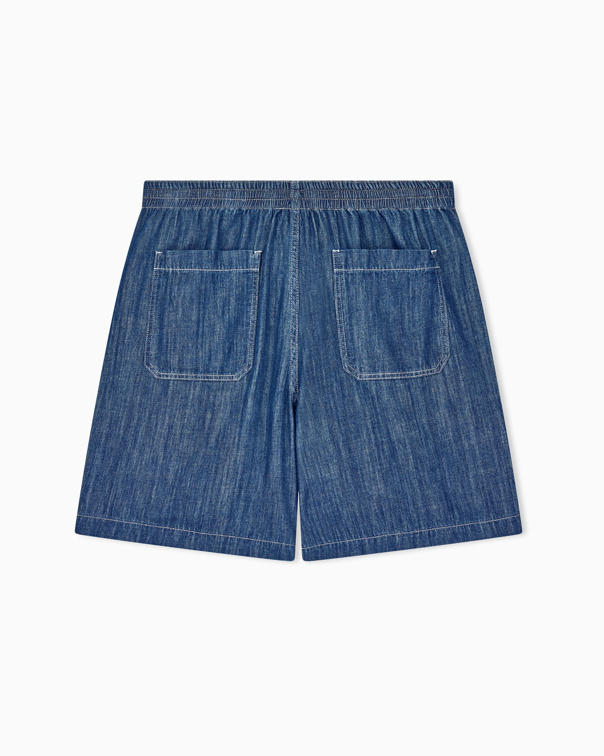 regular fit shorts in washed cotton denim
