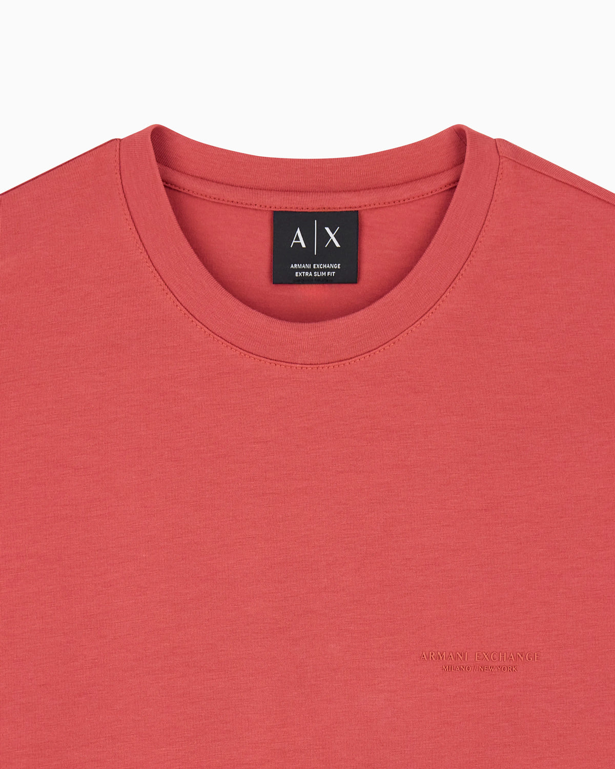 slim fit t-shirt in stretch cotton jersey with rib details