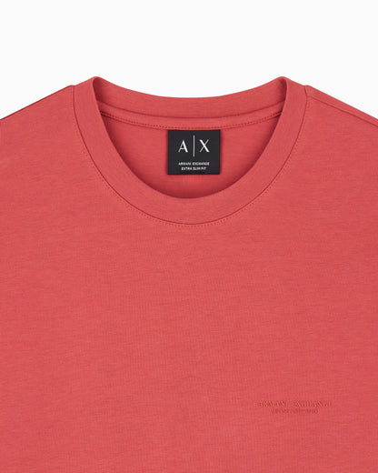 slim fit t-shirt in stretch cotton jersey with rib details