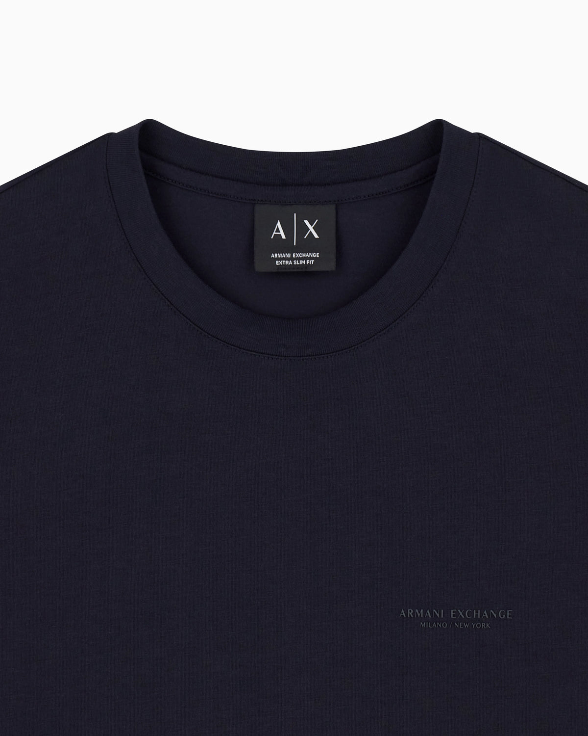 slim fit t-shirt in stretch cotton jersey with rib details